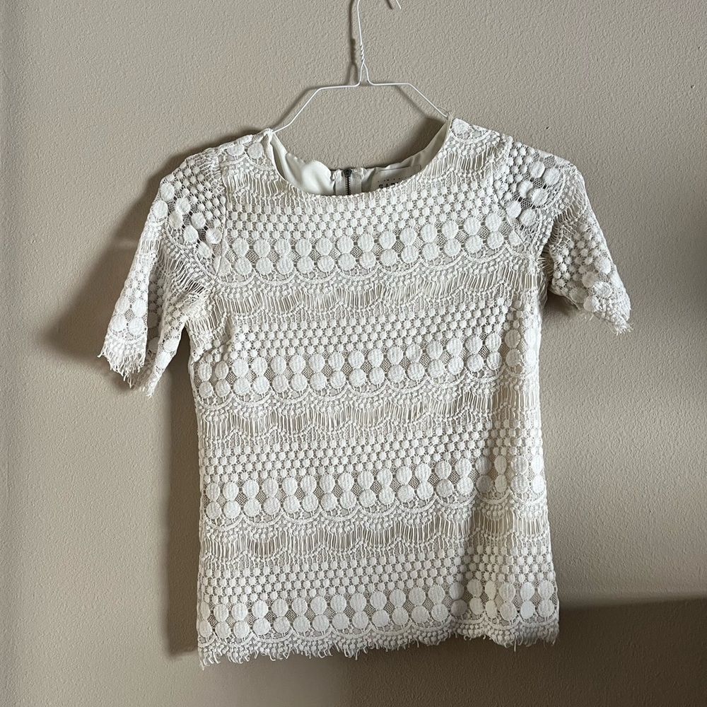 Sabine white Lace Blouse